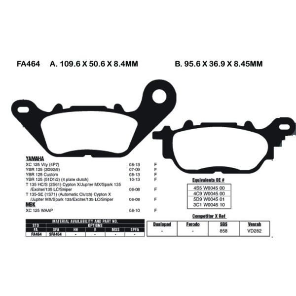EBC EBC Brake Pads SFA464